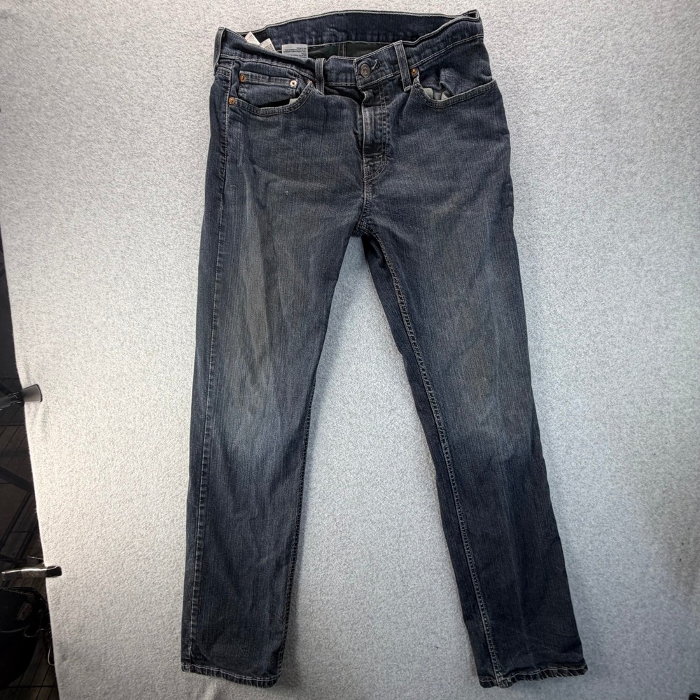 Levis 511 Slim Fit Jeans Mens 32x34 Dark Wash Blue Denim Straight Leg 04511-1472
